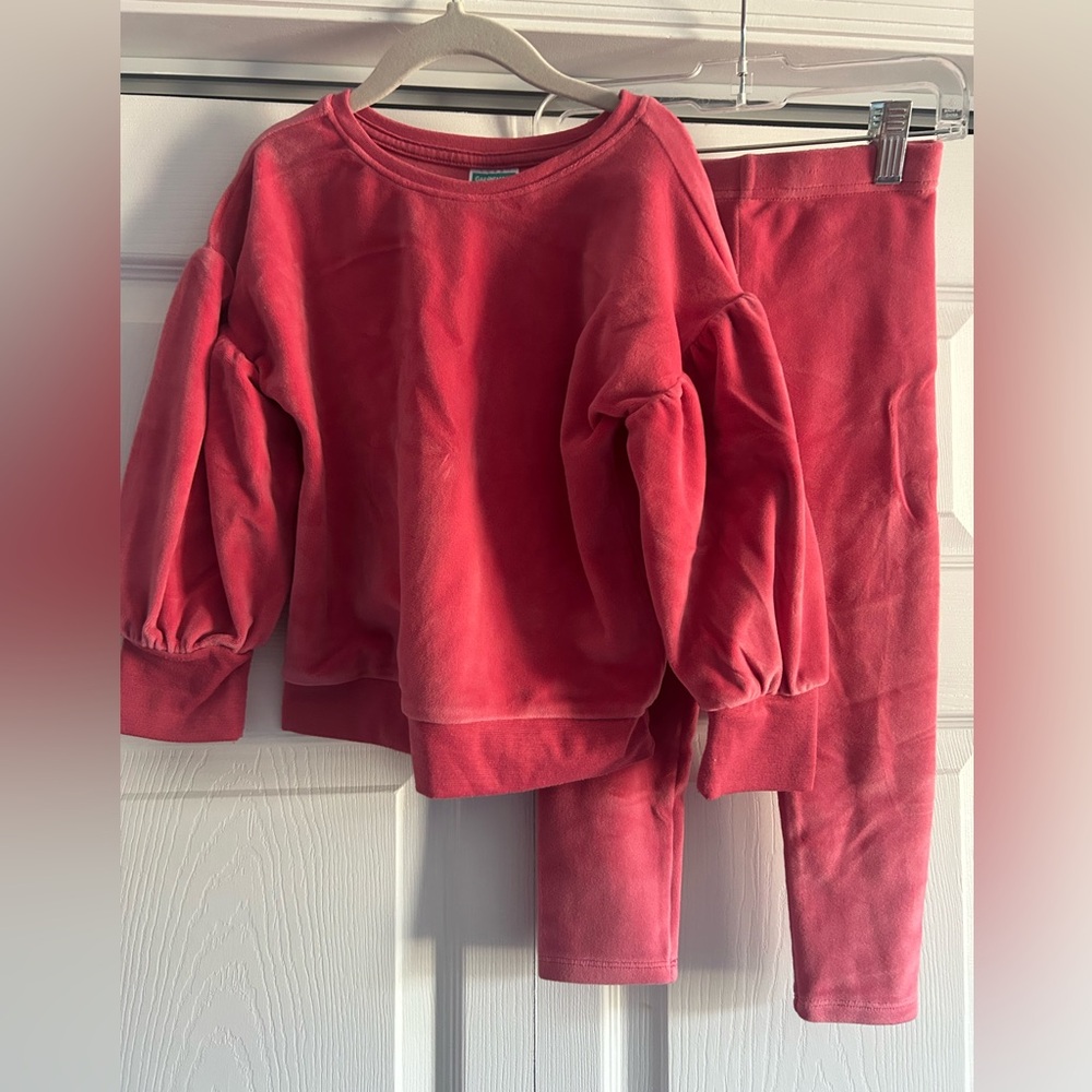 Velour Dark Rose Matching Velour Set
